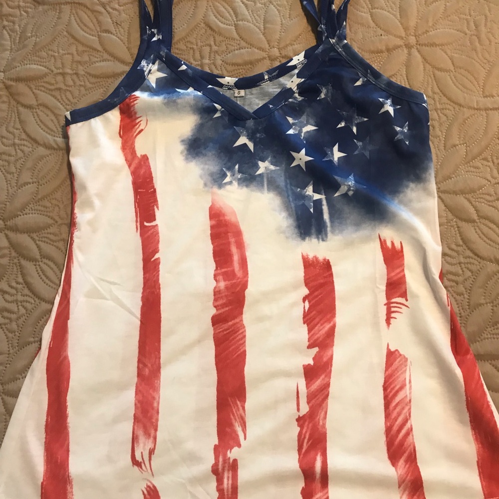 Patriotic Red, White, and Blue Tank Top